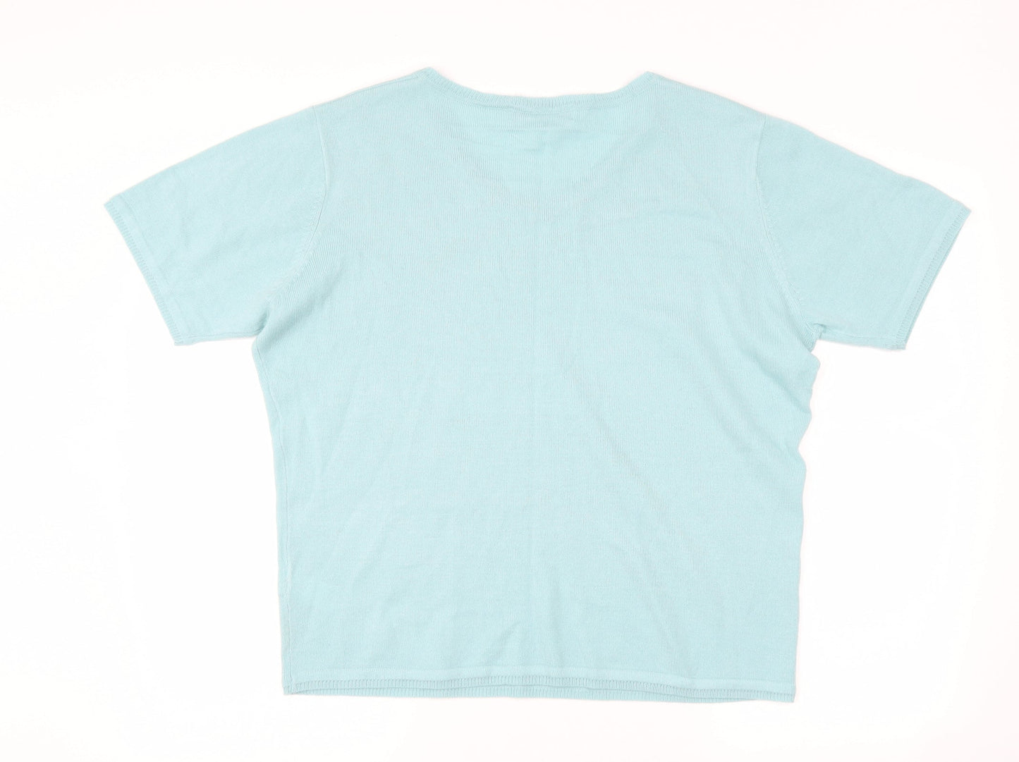 julipa Womens Blue   Basic T-Shirt Size 16