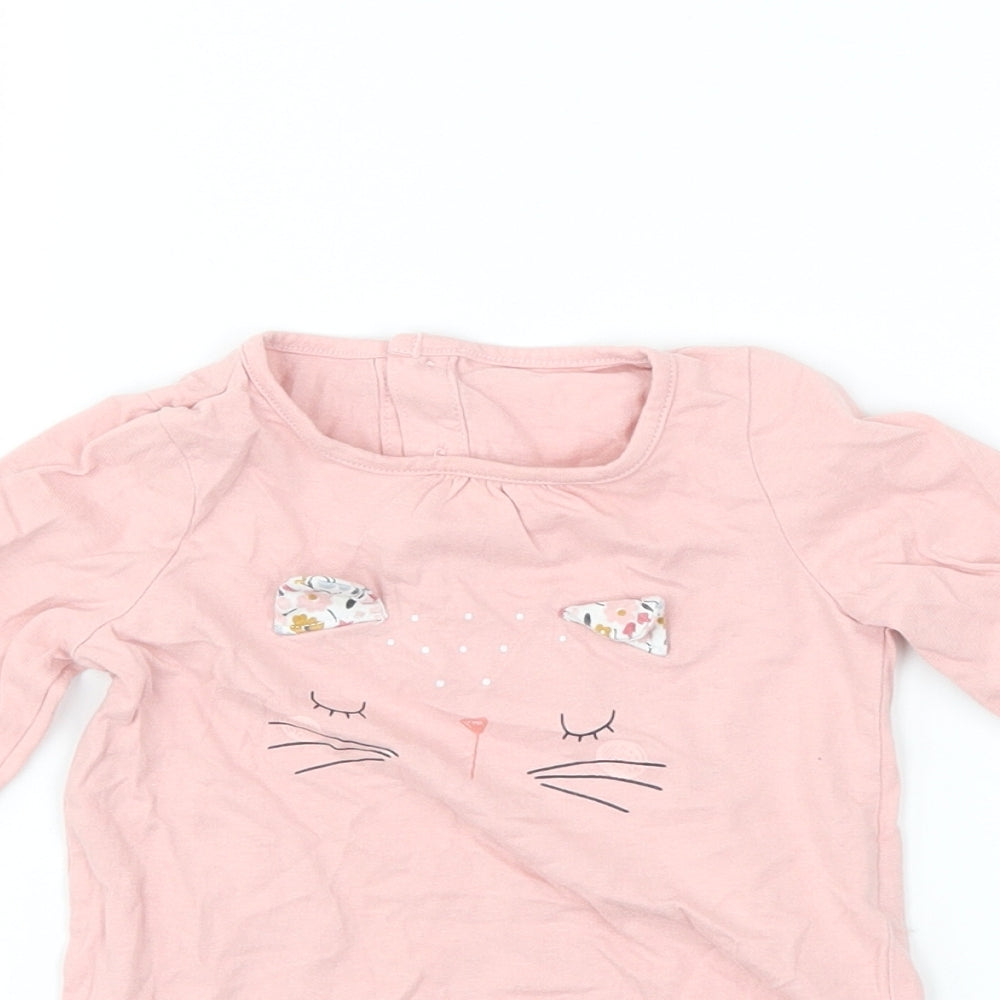 Matalan Girls Pink   Basic T-Shirt Size 6-9 Months  - cat