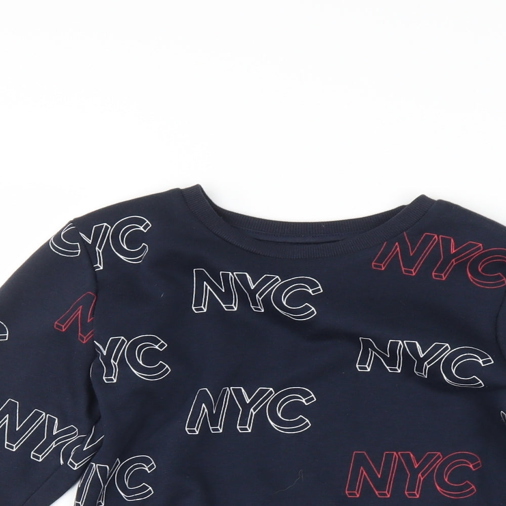 Primark Boys Blue   Pullover Sweatshirt Size 8-9 Years  - nyc