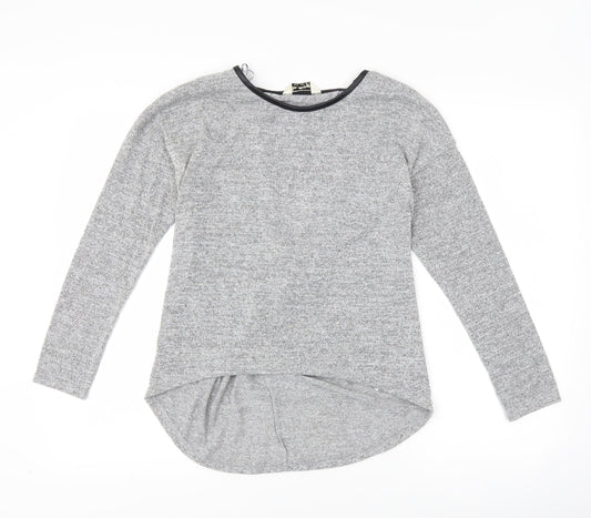 Miss Selfridge Womens Grey   Pullover Jumper Size 8  - knot back detail
