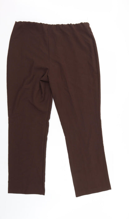 Preloved Classic Womens Brown   Trousers  Size 14 L28 in - Back