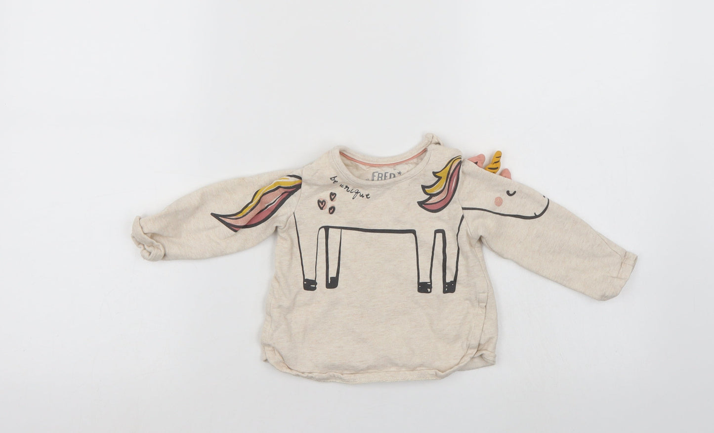 fred & flo Baby Ivory   Pullover Jumper Size 9-12 Months