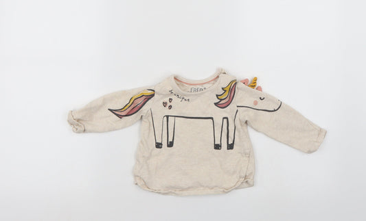 fred & flo Baby Ivory   Pullover Jumper Size 9-12 Months