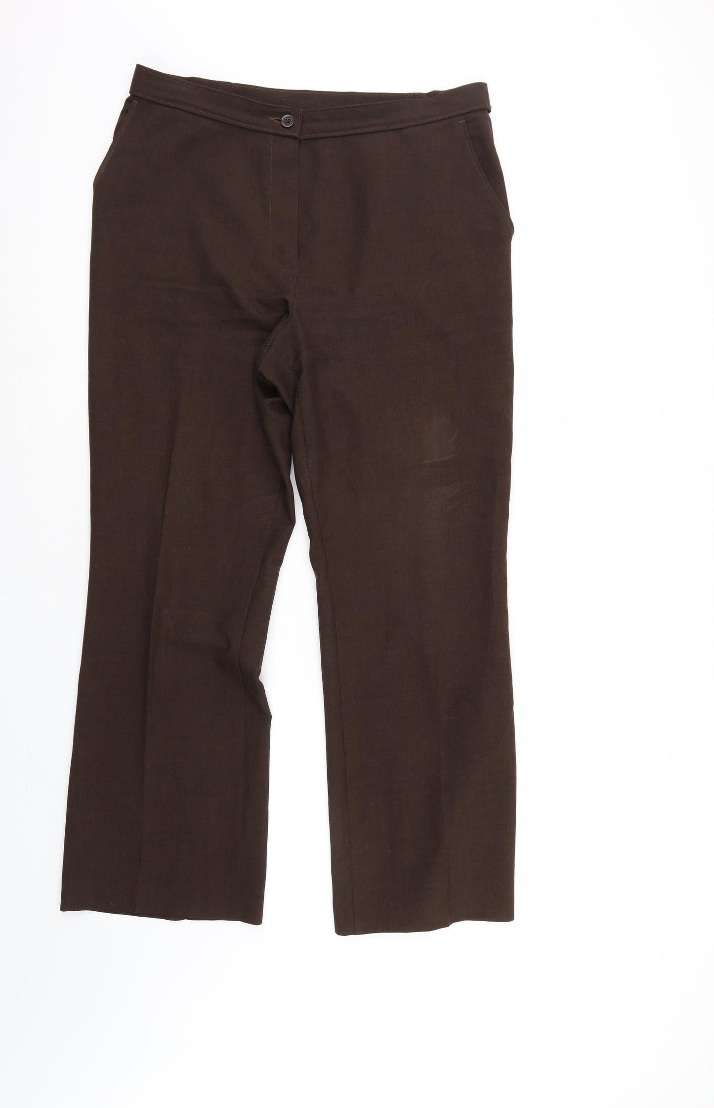 Marks and Spencer Womens Brown   Trousers  Size 14 L28 in
