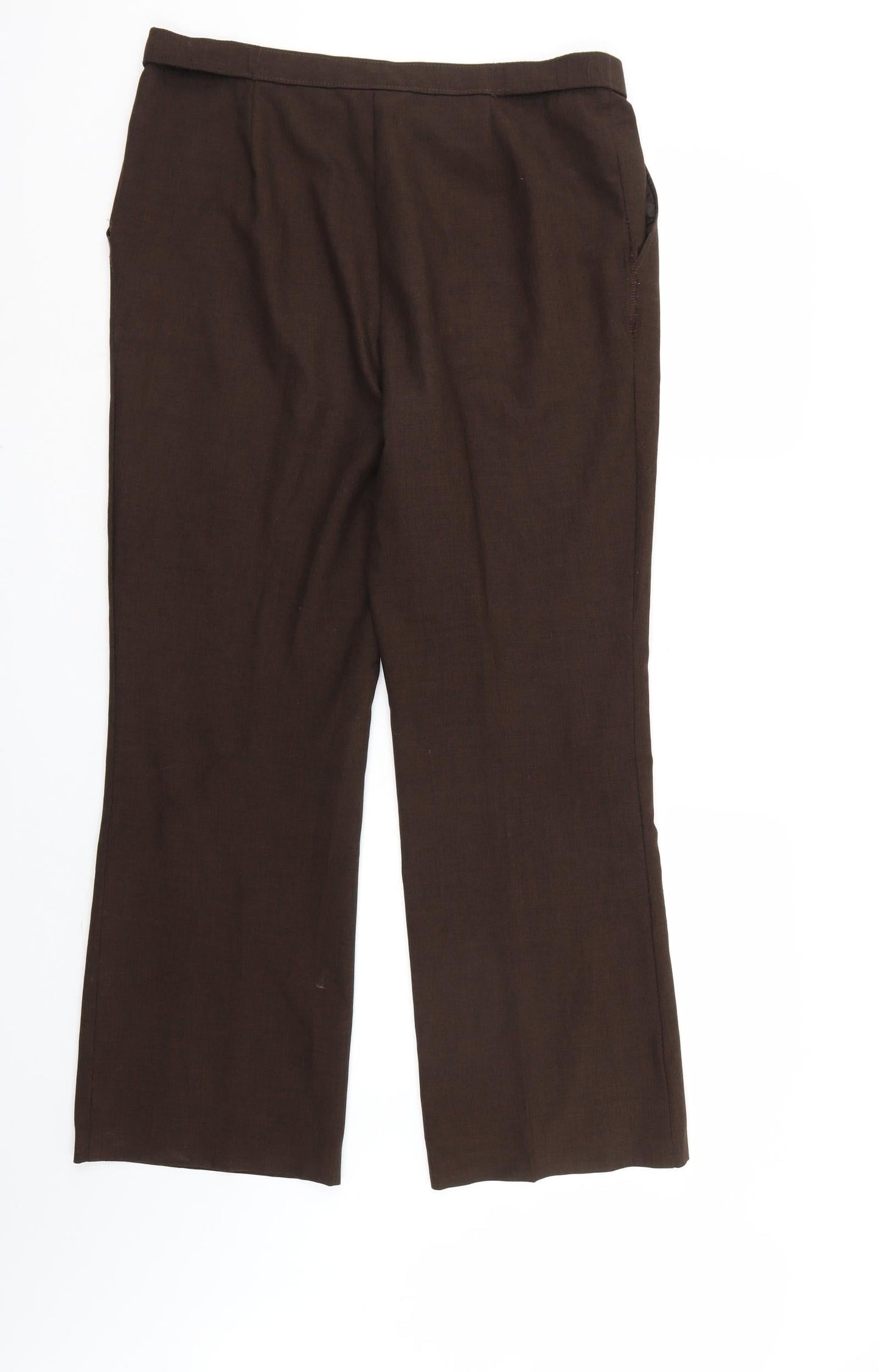 Marks and Spencer Womens Brown   Trousers  Size 14 L28 in