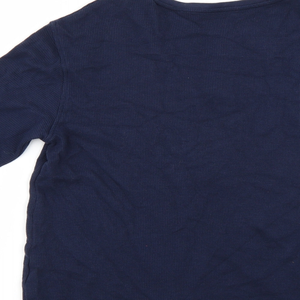George Mens Blue   Henley Jumper Size S