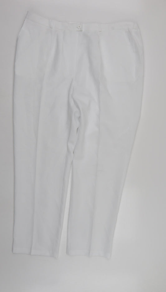 Afibel Womens White   Trousers  Size 20 L30 in