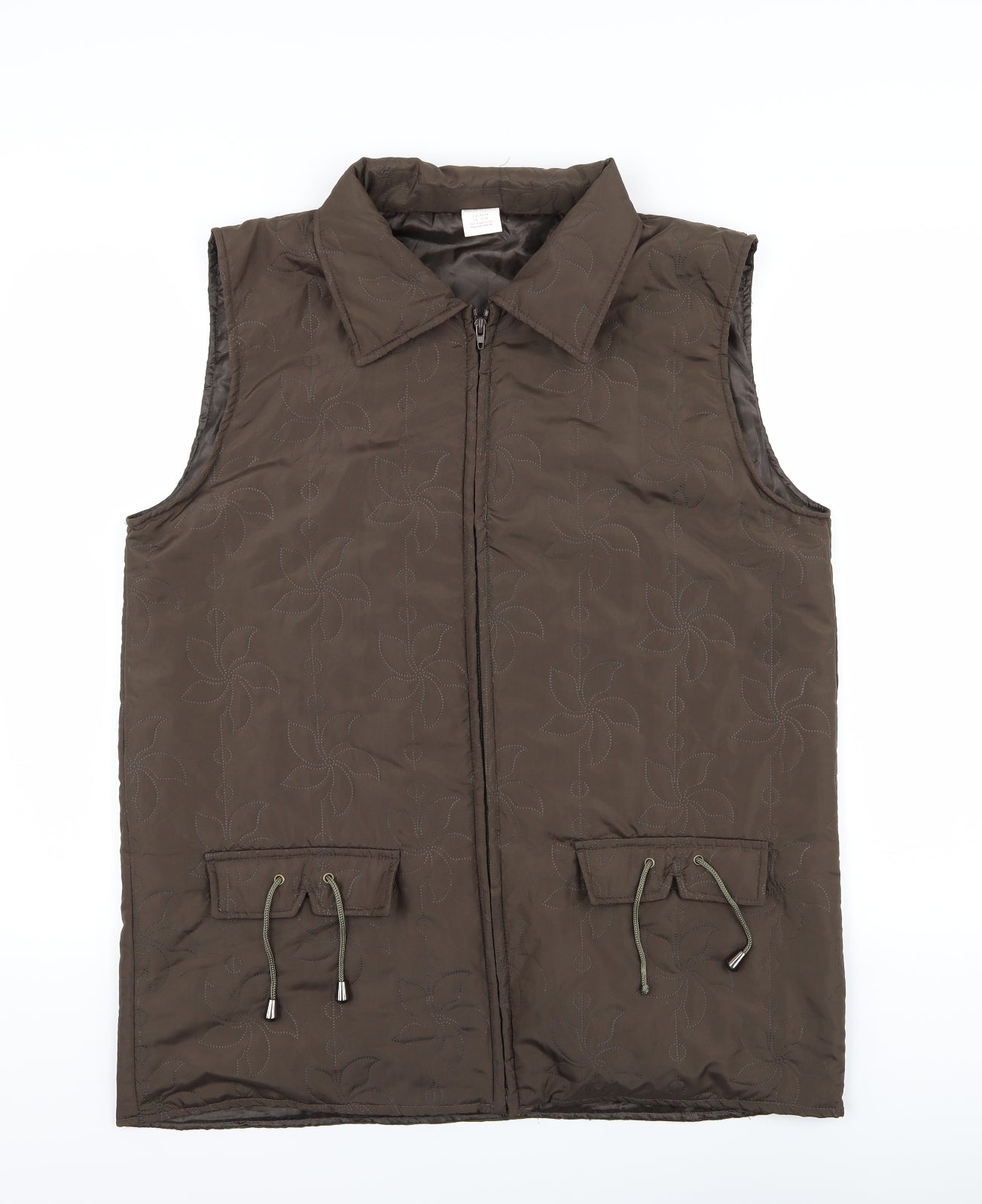 NEUVILLE Womens Brown   Quilted Waistcoat Size 14