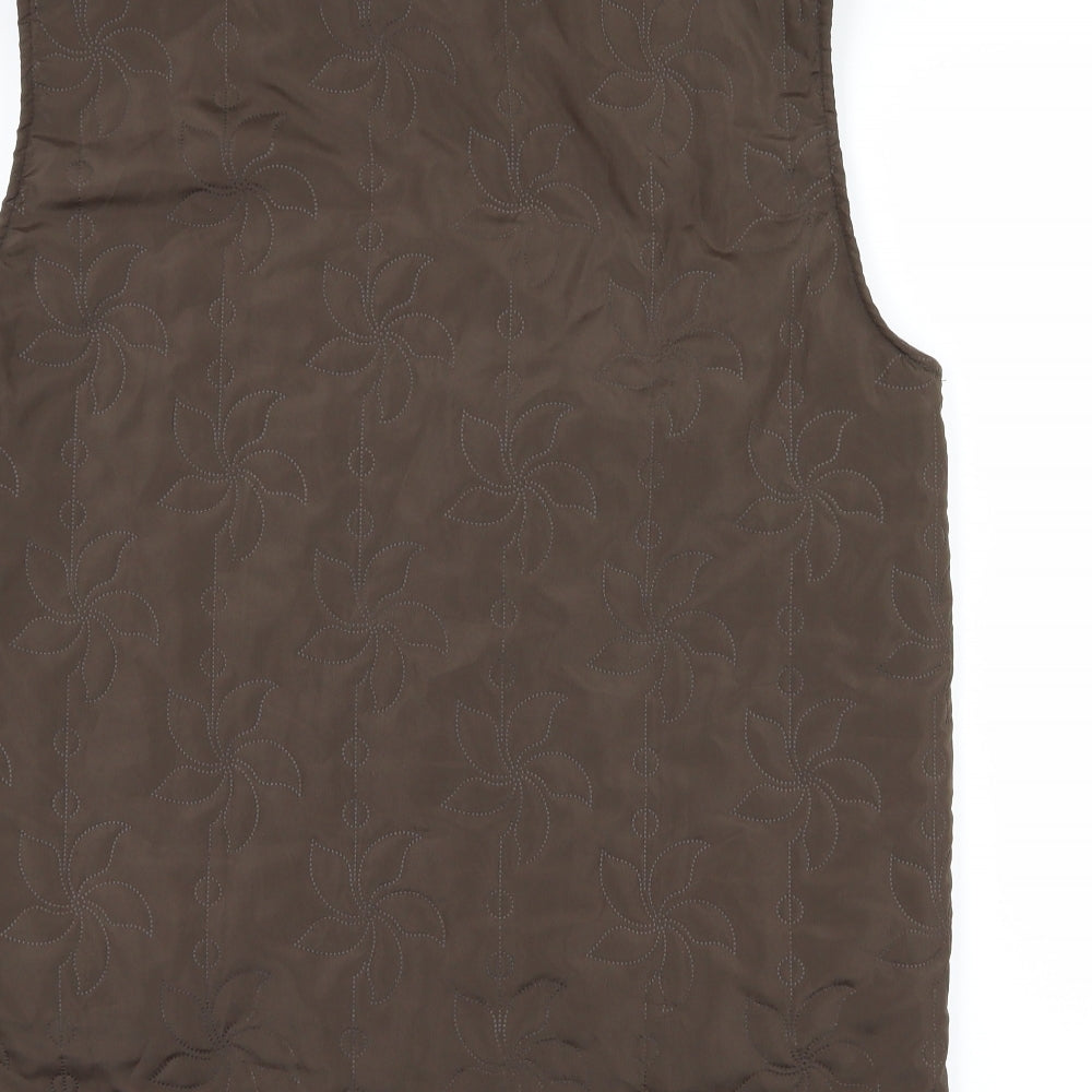 NEUVILLE Womens Brown   Quilted Waistcoat Size 14
