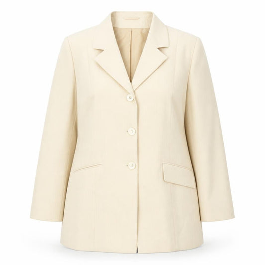 Just Jamie Womens Yellow Striped  Jacket Suit Jacket Size 16