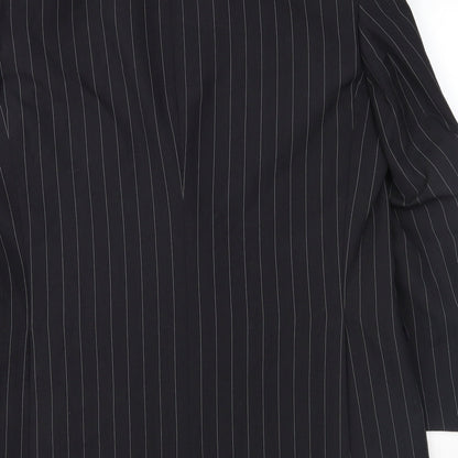 Preloved Armando Mens Black Striped  Jacket Suit Jacket Size 42 - Label