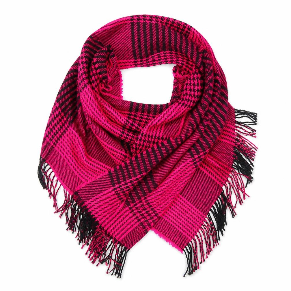 Miss Selfridge Womens Pink Plaid   Shawl/Wrap