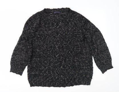 Preloved Marks and Spencer Womens Black  Knit Pullover Jumper Size 10 - Front