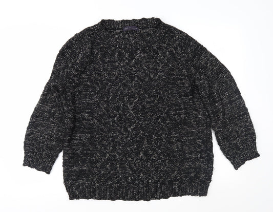 Marks and Spencer Womens Black  Knit Pullover Jumper Size 10