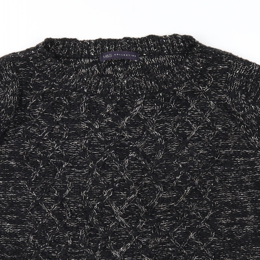 Marks and Spencer Womens Black  Knit Pullover Jumper Size 10