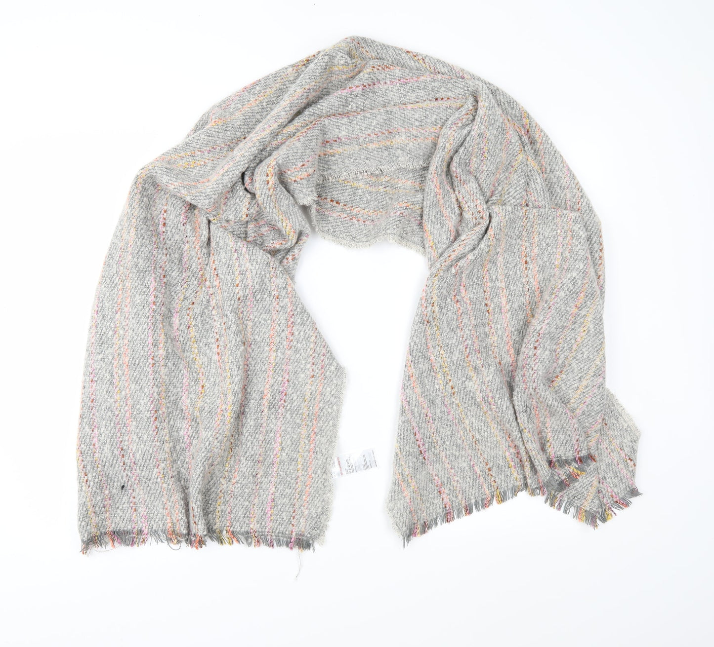 Oasis Womens Grey Striped   Shawl/Wrap