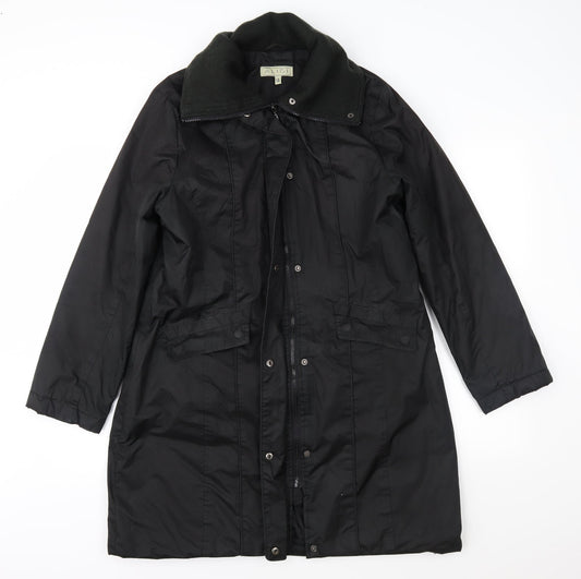 Alibi Womens Black   Overcoat Coat Size 14