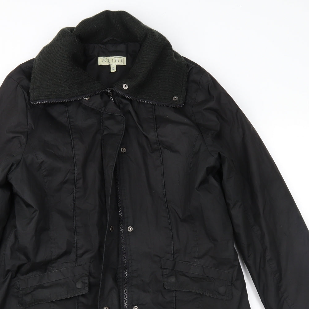 Alibi Womens Black   Overcoat Coat Size 14