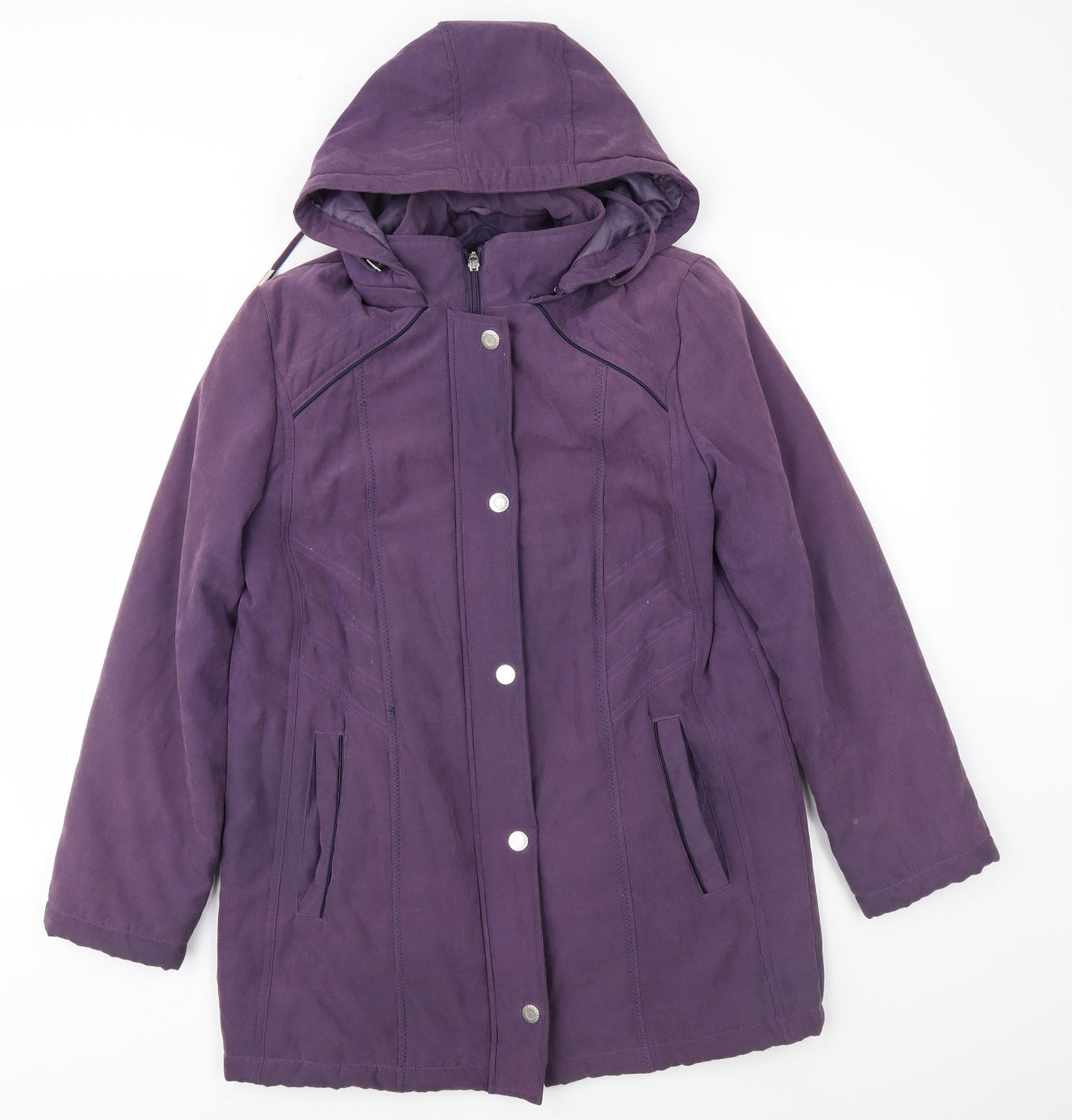 Anna Rose Womens Purple   Overcoat Coat Size S