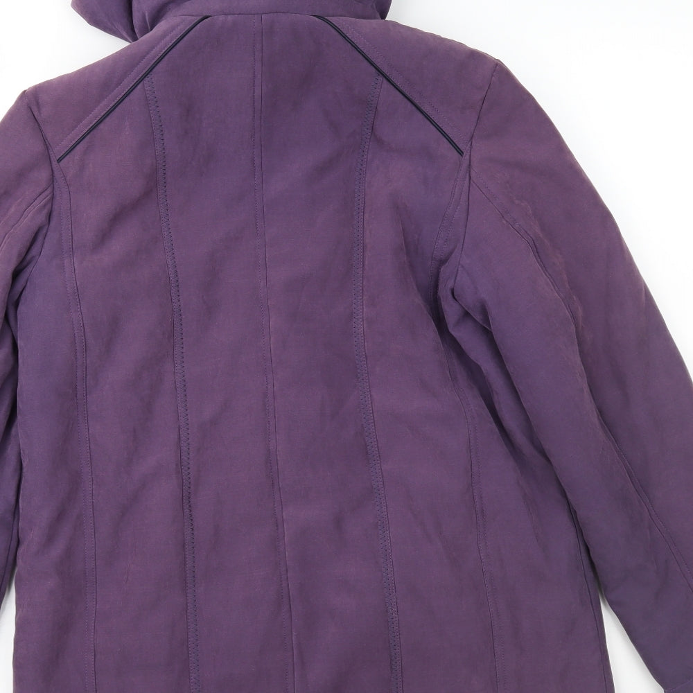Anna Rose Womens Purple   Overcoat Coat Size S