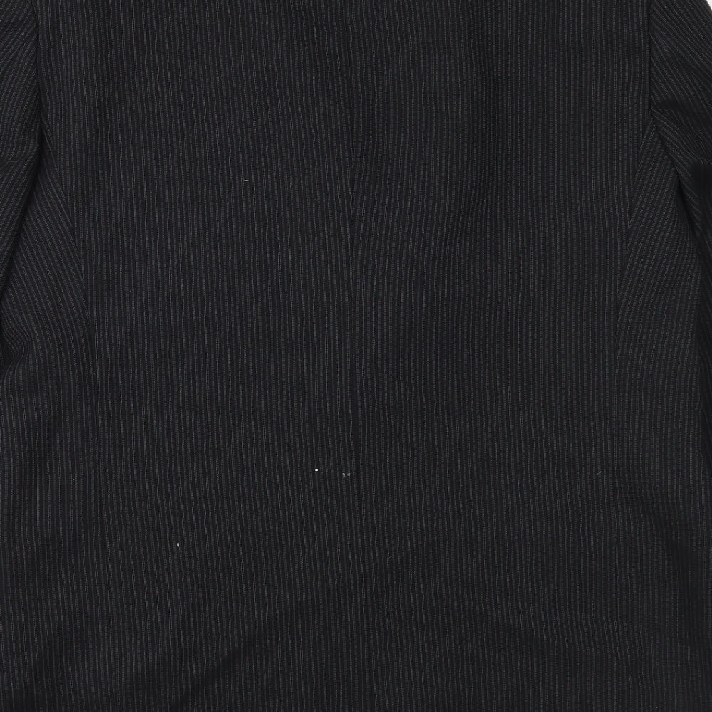 River Island Mens Black Striped  Jacket Suit Jacket Size 42