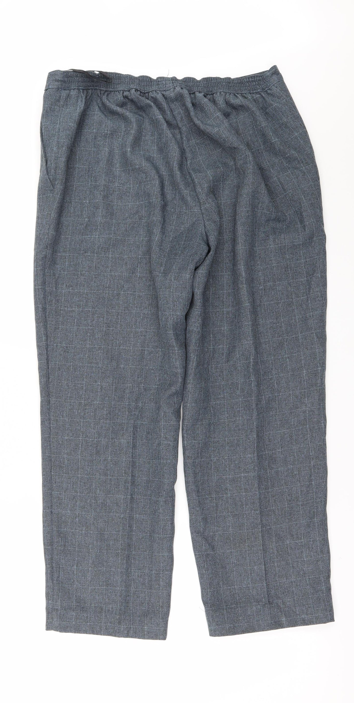 EWM Womens Green Check  Trousers  Size 16 L26 in