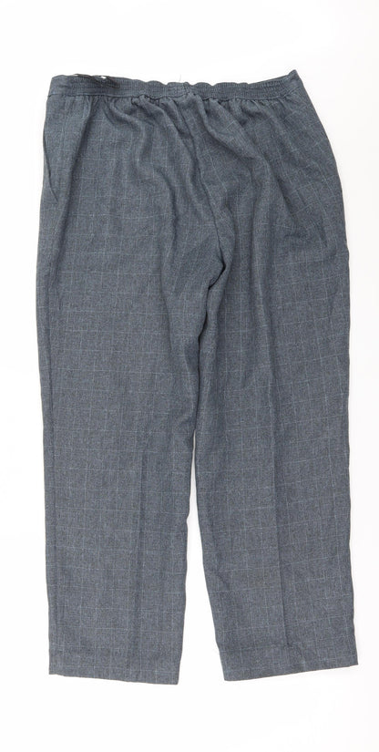 Preloved EWM Womens Green Check  Trousers  Size 16 L26 in - Back
