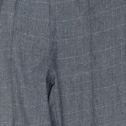 Preloved EWM Womens Green Check  Trousers  Size 16 L26 in - Detail