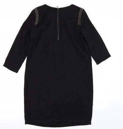 Preloved Marks and Spencer Womens Black   Pencil Dress  Size 10 - Back