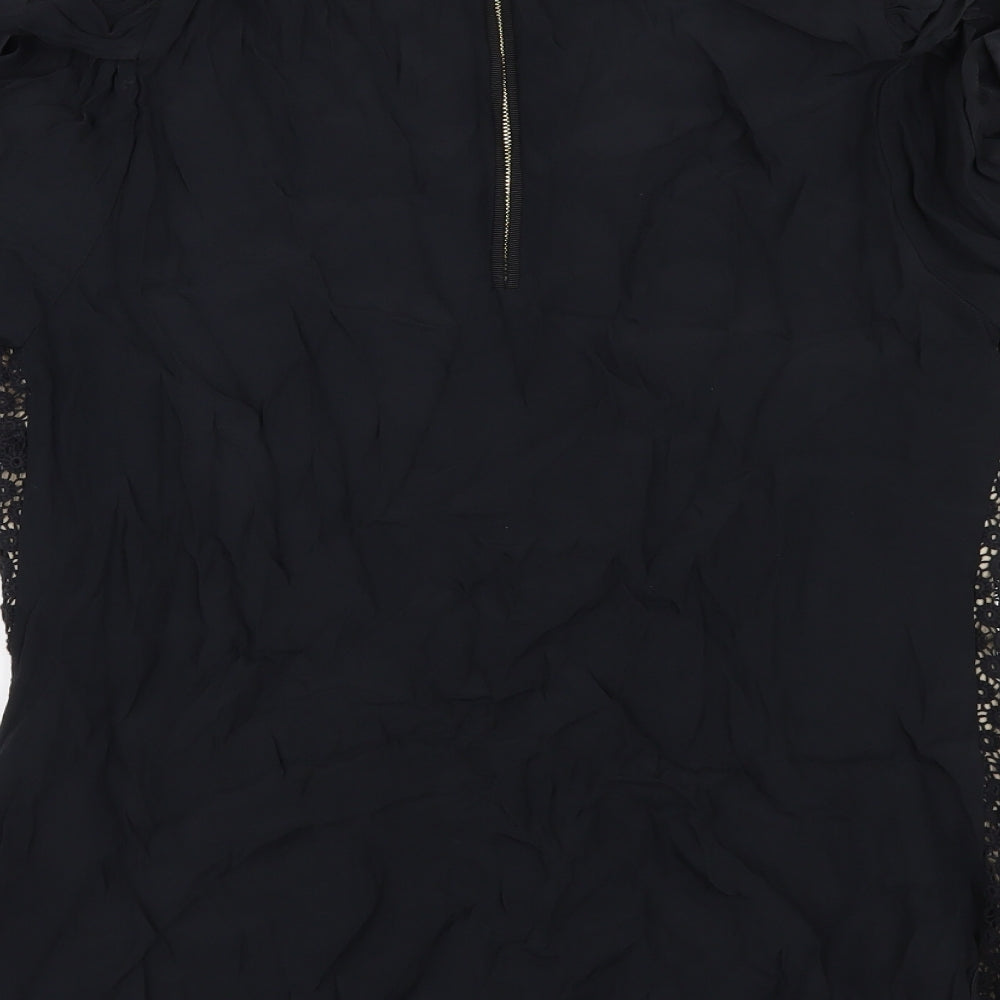 wishbone Womens Black   Tunic Blouse Size 10