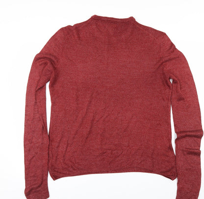 Preloved F&F Mens Red   Pullover Jumper Size S - Back