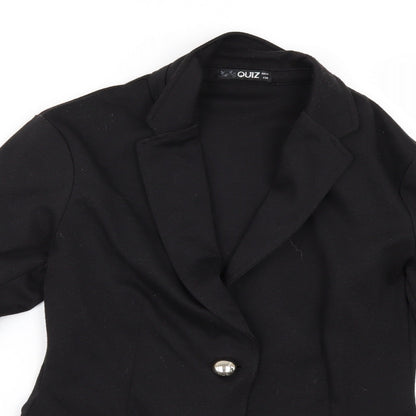 Preloved Quiz Womens Black   Jacket  Size 10 - Detail
