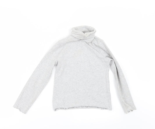 Marks and Spencer Girls Grey   Pullover Jumper Size 7-8 Years