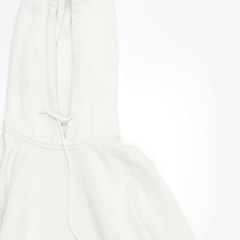 Preworn Womens White   Pullover Hoodie Size L