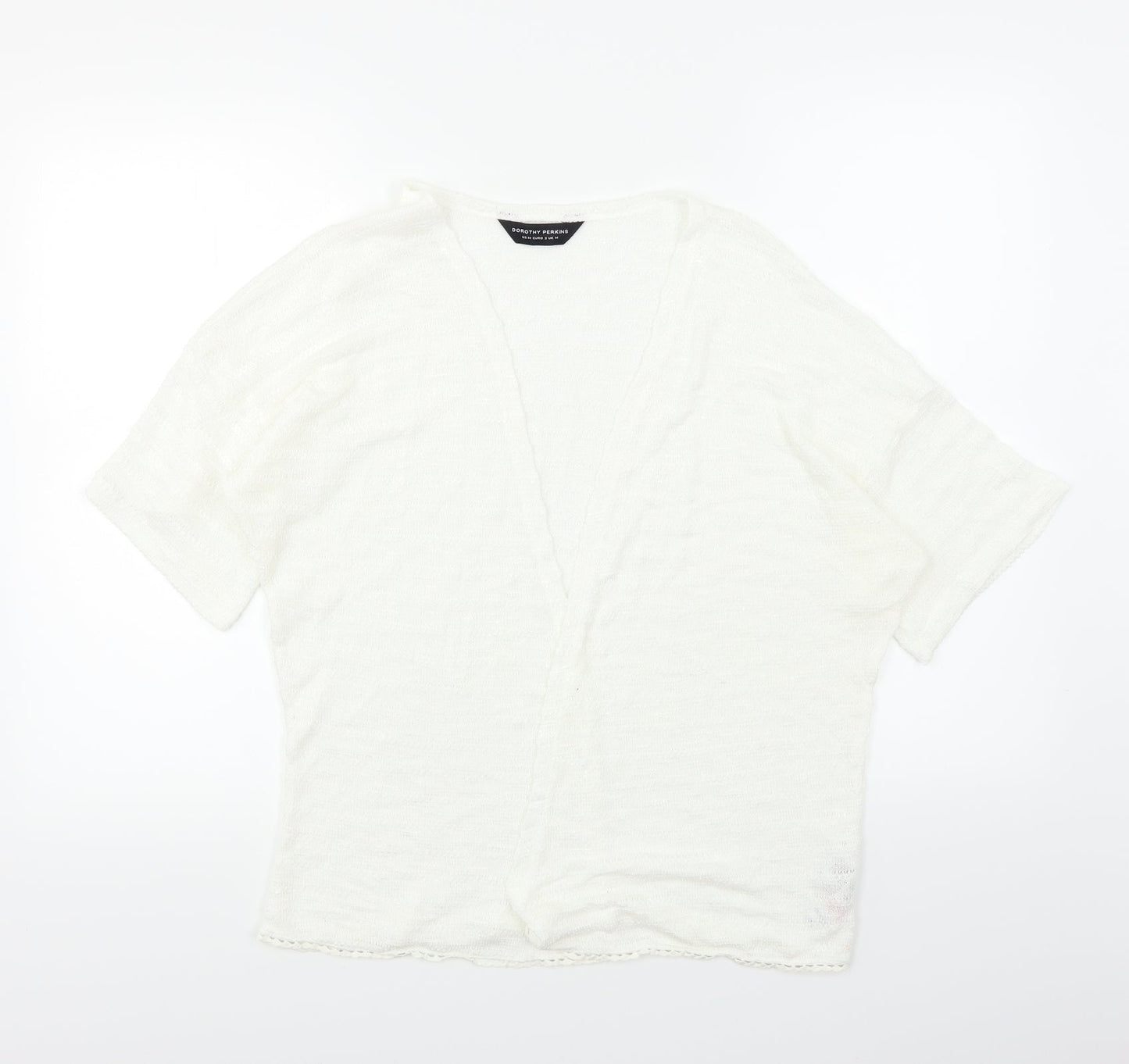 Dorothy Perkins Womens White   Cardigan Jumper Size M