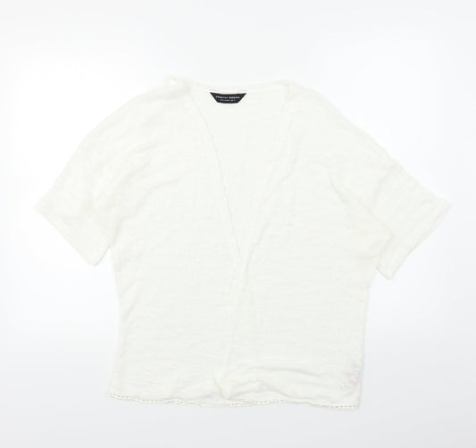 Dorothy Perkins Womens White   Cardigan Jumper Size M