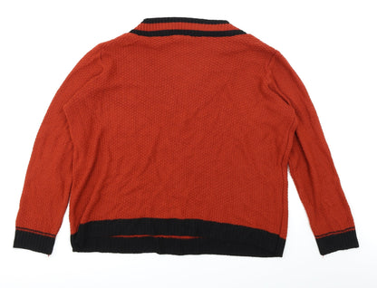 Preloved Boohoo Womens Orange   Pullover Jumper Size 18 - Back