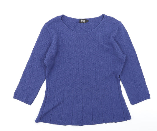 Ivy Womens Blue  Knit Basic T-Shirt Size M