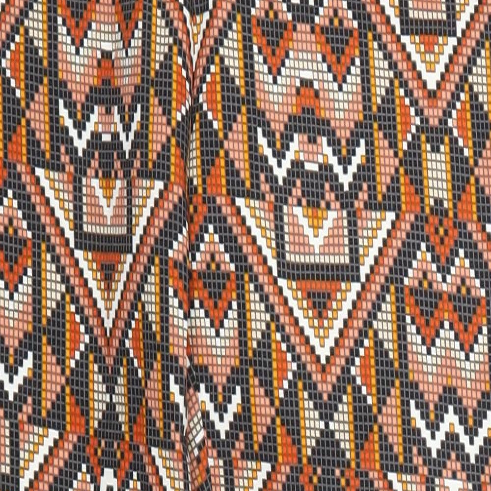 H&M Womens Orange Geometric  Trousers  Size 8 L27 in