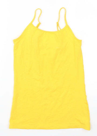 Preloved Primark Womens Yellow   Basic Tank Size 6 - Front