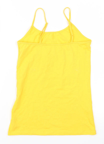 Preloved Primark Womens Yellow   Basic Tank Size 6 - Back