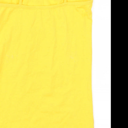 Preloved Primark Womens Yellow   Basic Tank Size 6 - Label