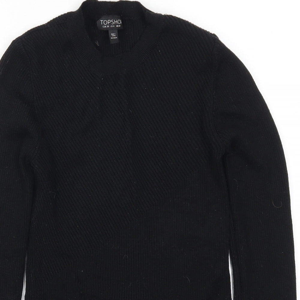 Topshop Womens Black   Pullover Jumper Size 10