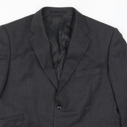 Preloved Howick Mens Grey   Jacket Suit Jacket Size 40 - Detail