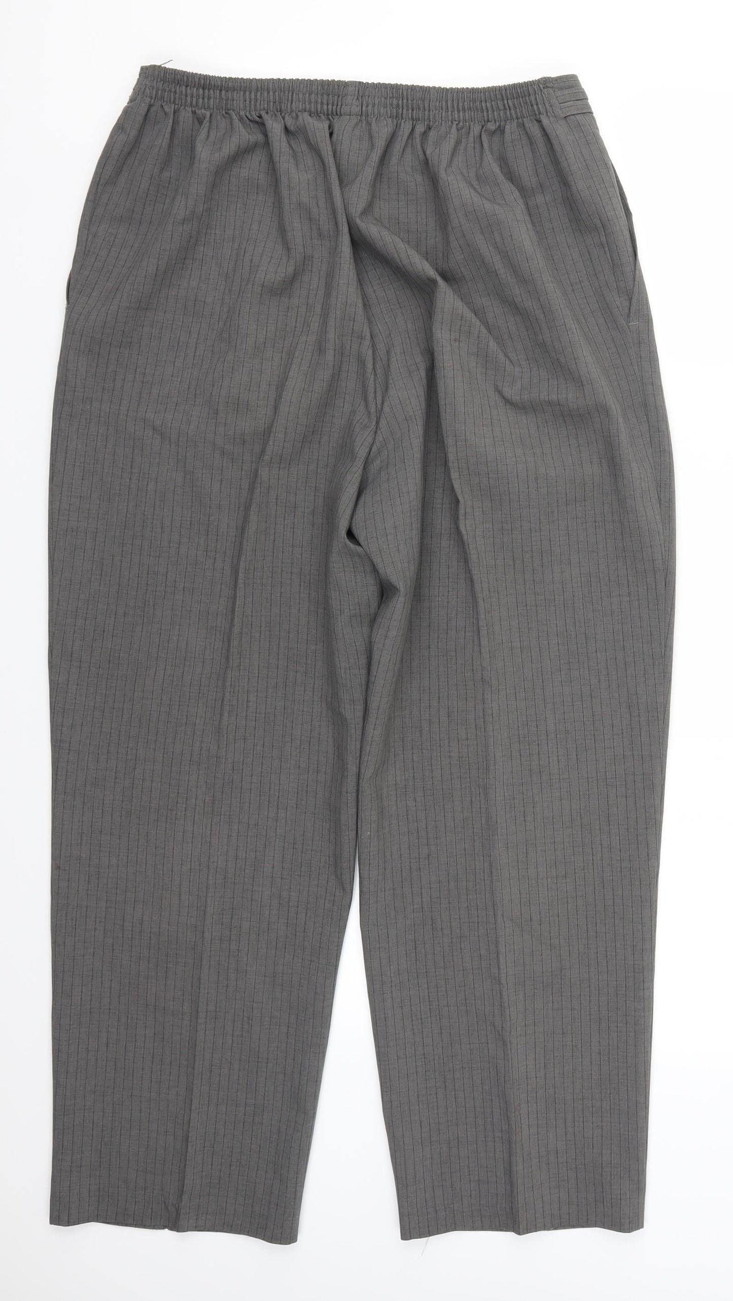 BHS Womens Grey Striped  Trousers  Size 16 L26 in