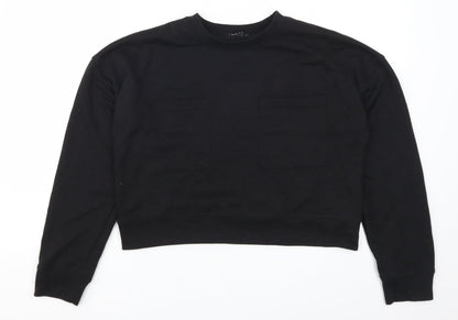 Preloved I SAW IT FIRST Womens Black   Pullover Sweatshirt Size S - Front
