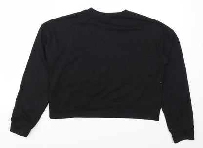 Preloved I SAW IT FIRST Womens Black   Pullover Sweatshirt Size S - Back