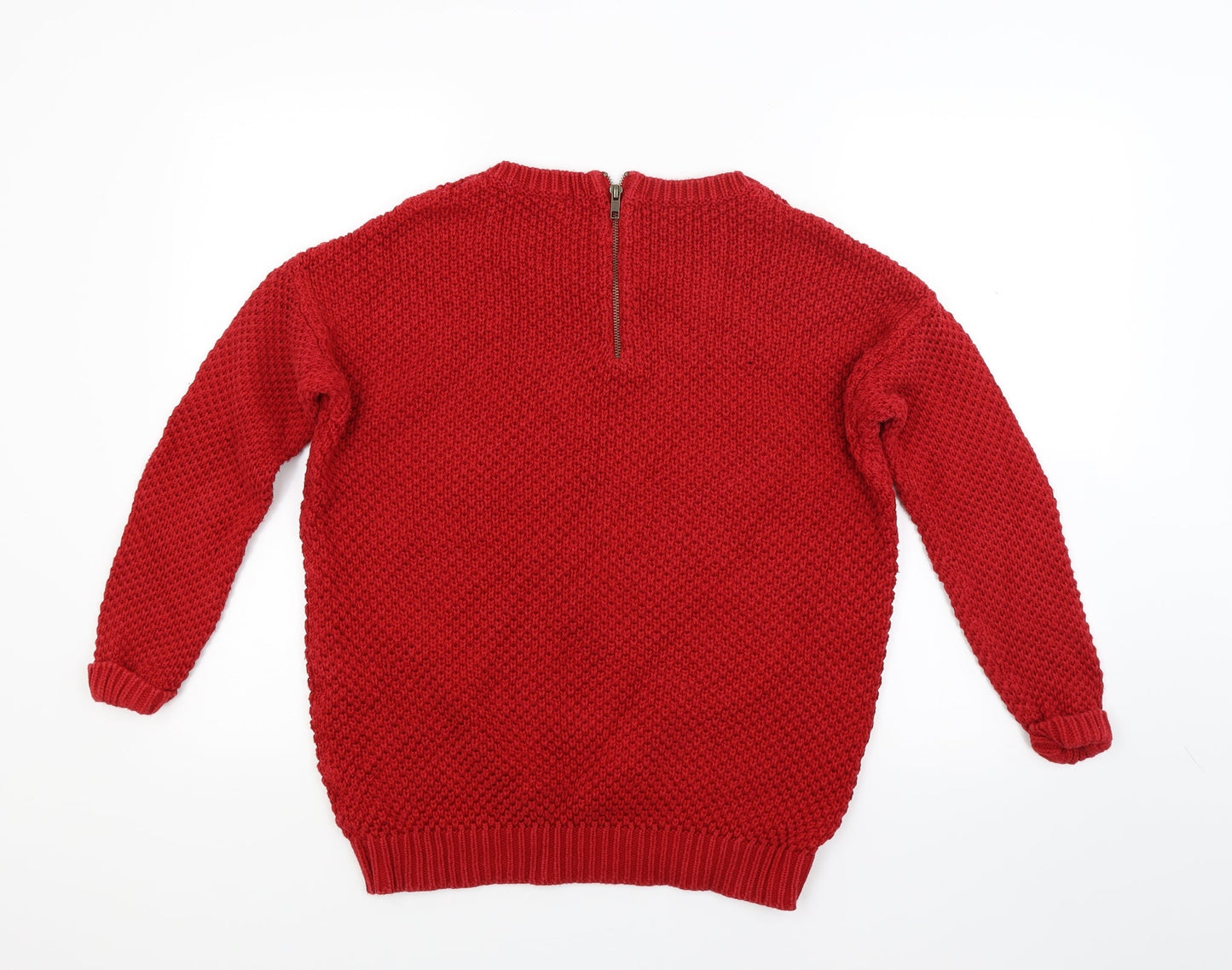 Marks and Spencer Womens Red  Knit Pullover Jumper Size 10