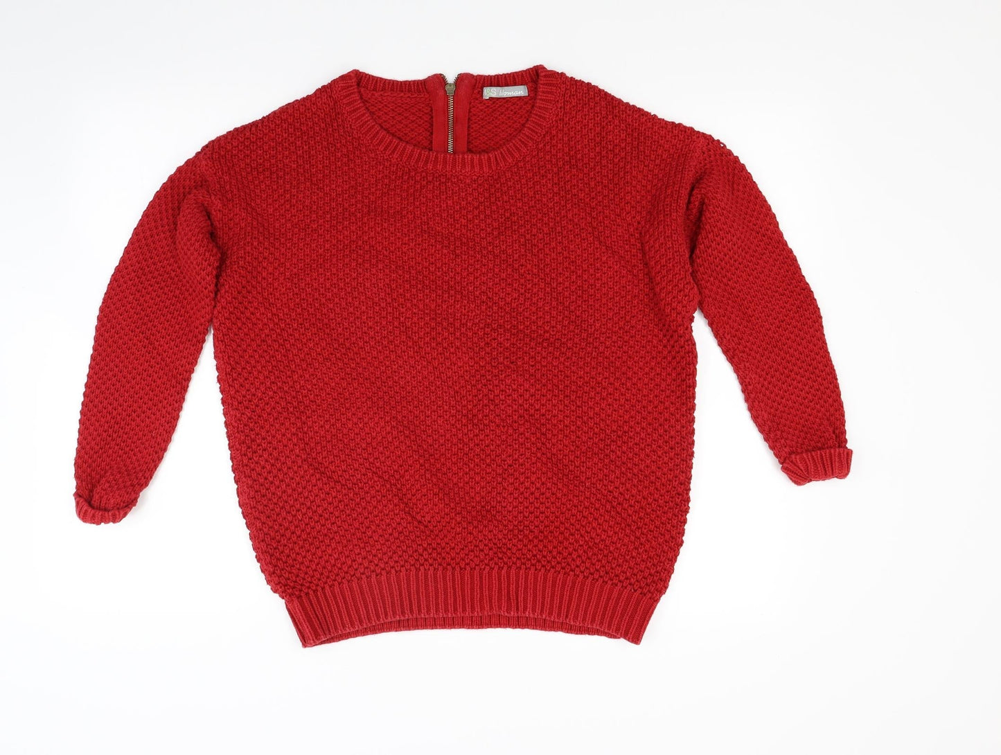 Marks and Spencer Womens Red  Knit Pullover Jumper Size 10