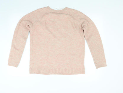 Preloved Papaya Girls Pink  Knit Pullover Jumper Size S - Back